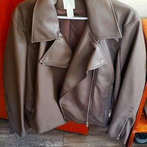 Taupe 'leather jacket H&M plus size